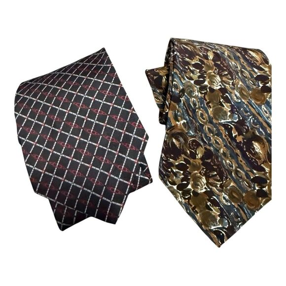 Vintage neck tie lot Principe Cellini Bert Pulitzer, silk made in USA and Italy - Picture 6 of 16